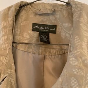 Eddie Bauer Leaf Patterned Trench Coat